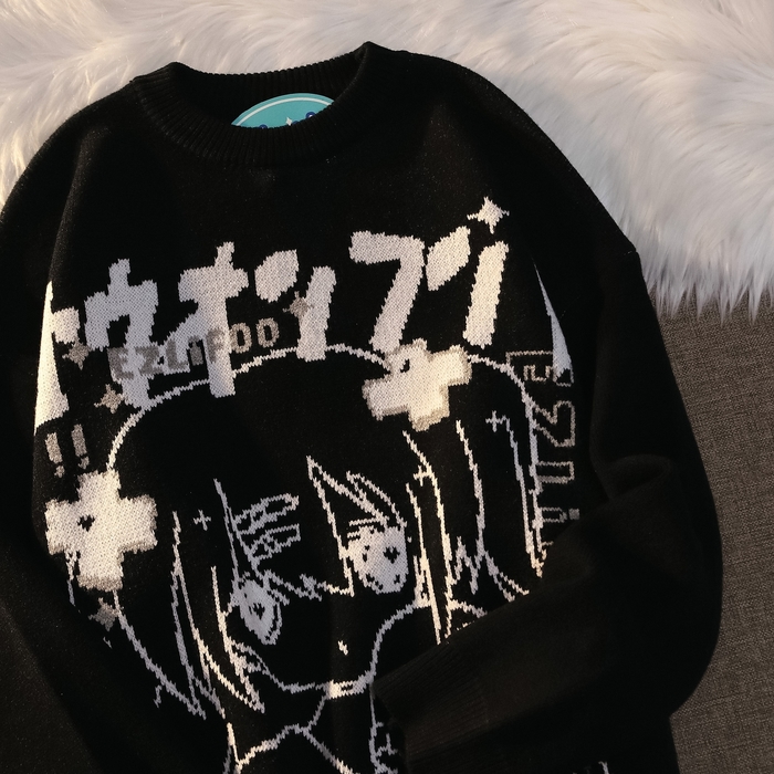 Men's Sweaters sweater women O-neck knitted sweater animal print winter thick female pullovers casual tops oversized sweater Loose-fitting y2k 23