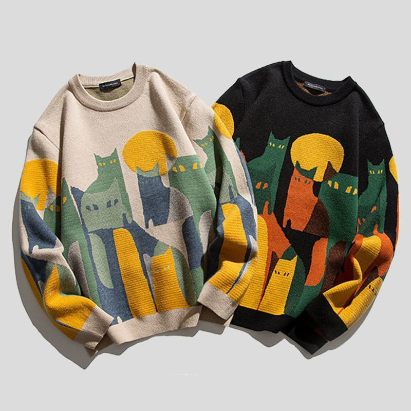 Men's Sweaters Mens Women Pull Knitted Sweater Sweatshirts Y2K Clothes Pullover Christmas Clothing Winter Jumper Knit Fleece Sweater For Men 2308