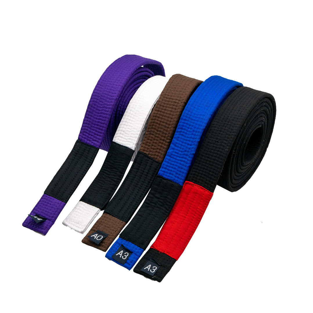 Protective Gear Brazilian Jiu Jitsu BJJ Belts 215cm - 315cm Adult A0 A1 A2 A3 A4 Black Brown Purple Blue White Free Embroidery Name 230808