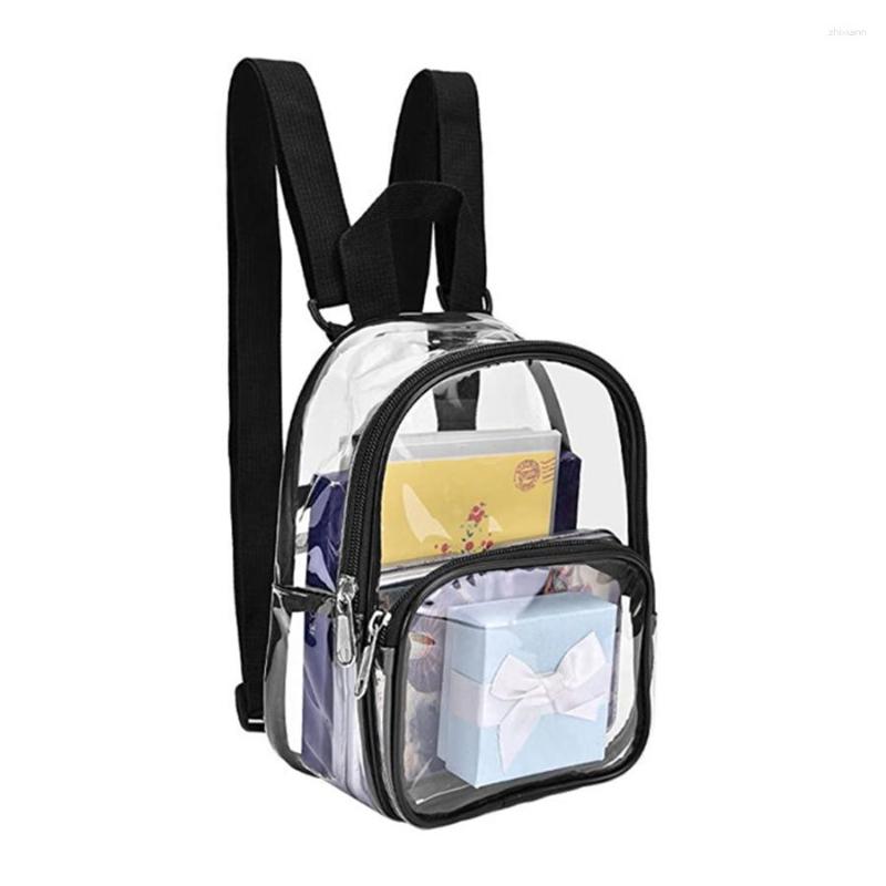 Free Shipping Evening Bags Small Clear Backpack Transparent PVC Summer Waterproof Beach Cell Phone Bag For Travel School Storage Backbags