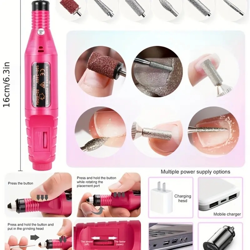 Acrylic Nail Art Kit Nail Art Manicure Set Acrylic Powder Brush Glitter File French Tips UV Lamp Nail Art Decoration Tools Nail Drill Set For Beginner