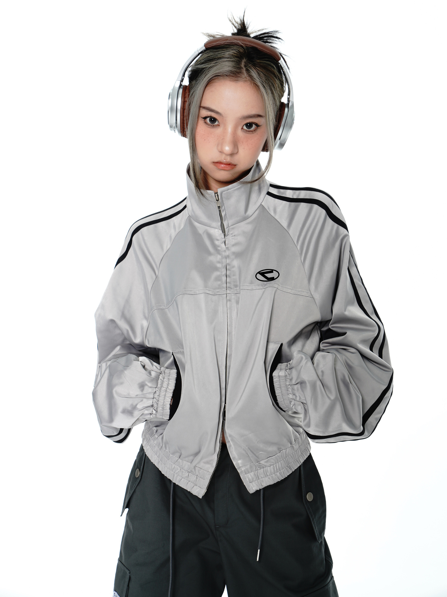 Womens Jackets Korean Women Acubi Streetwear Vintage Cyber Y2K Aesthetic Teachwear Zipper Oversizer Coats Harajuku Zip Up Tops Clothes 230808