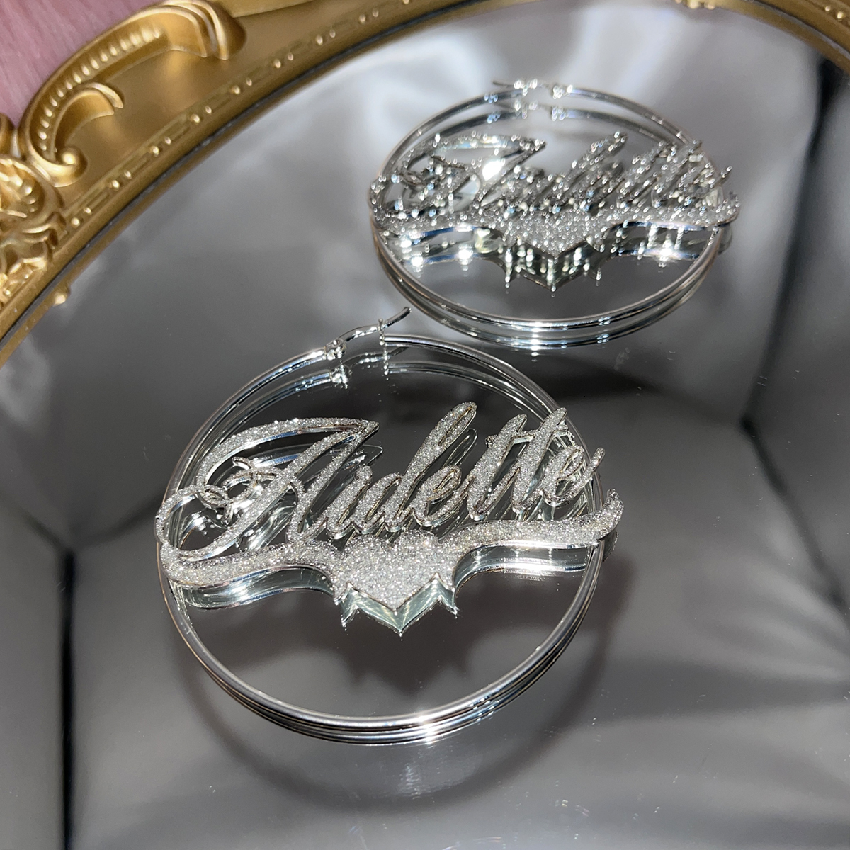 Hoop Huggie Custom Name Hoop Earrings Personalized Stainless Steel Bling Name Earrings Colorful Big Hoops Earring for Women Jewelry Gift 230808