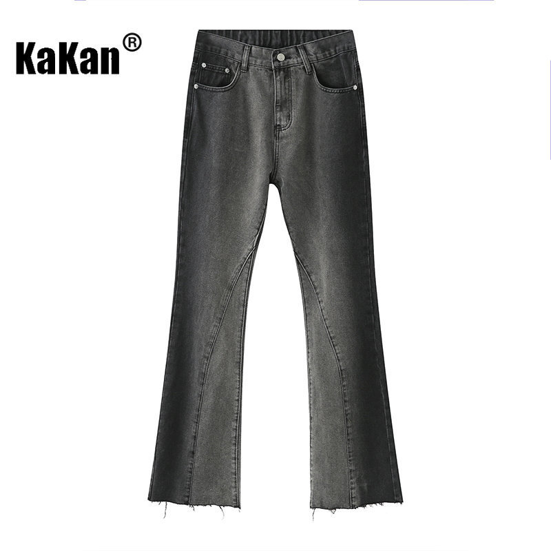 Mens Jeans Kakan Loose Gradient Denim for Men Youthful and Trendy Back Waist Stretch Long K50462 230809