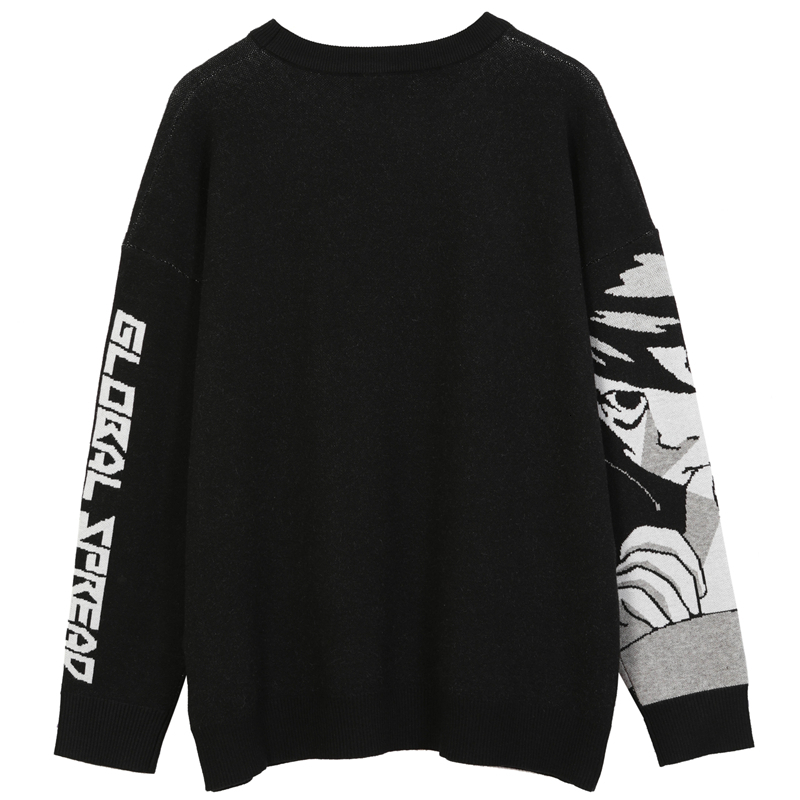 Men's Sweaters FGKKS Mens Hip Hop Streetwear Harajuku Sweater Vintage Japanese Style Anime Girl Knitted Cotton Pullover Sweaters Male 230808