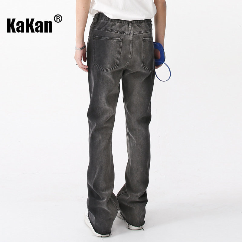 Mens Jeans Kakan Loose Gradient Denim for Men Youthful and Trendy Back Waist Stretch Long K50462 230809