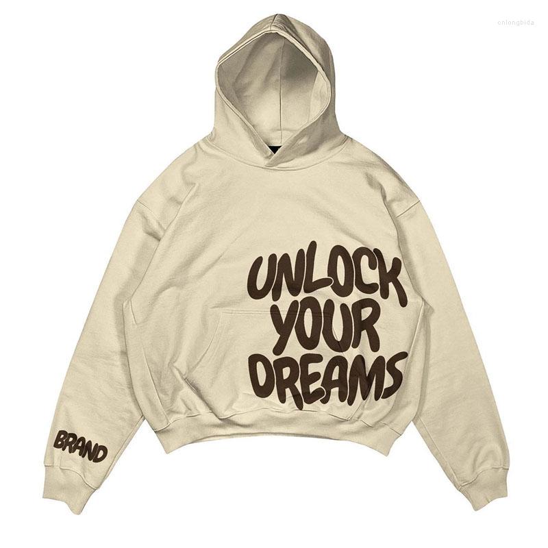 Men's Women's Cotton Hoodie & Shorts Set - Unlock Your Dreams 2024 Streetwear Tracksuit Casual Y2K Couple Outfits