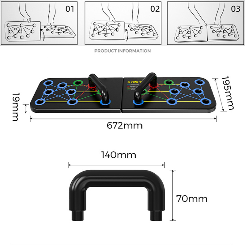 PushUps Stands 9 In 1 Push Up Board Foldable PushUp Rack Strength Training Board Push Ups Stands Exercise Men Fitness Equipment For Home Gym 230808