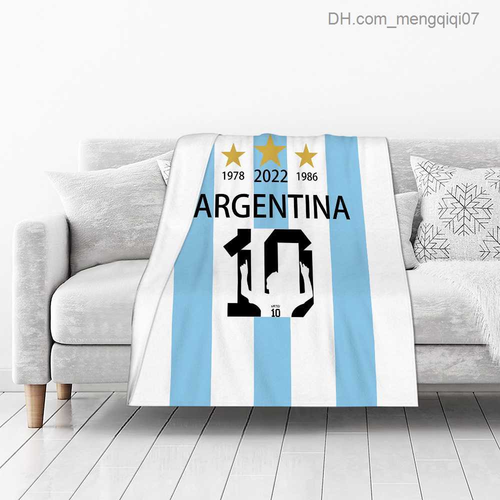 Blankets Swaddling Argentine flag national football team Keepsake flannelette sofa blanket suitable for all seasons Z230809