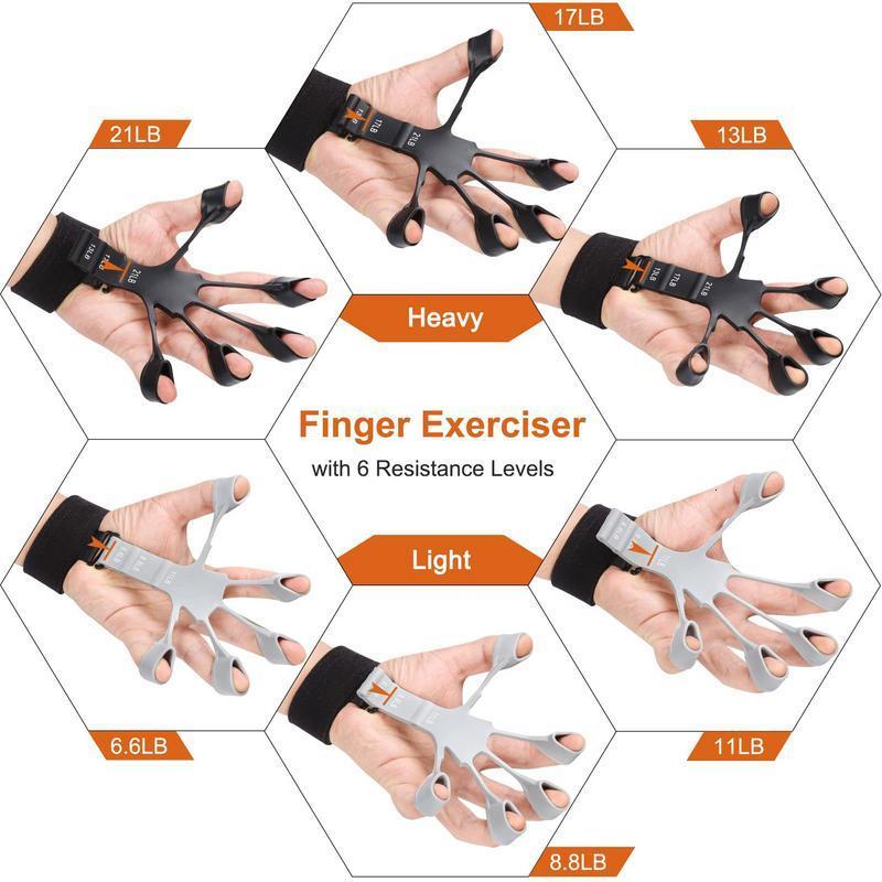 Hand Grips Finger Gripper Finger Exerciser Guitar Finger Exerciser 6 Resistant Levels Recovery Physical Tools Hand Strengthener For Patient 230808