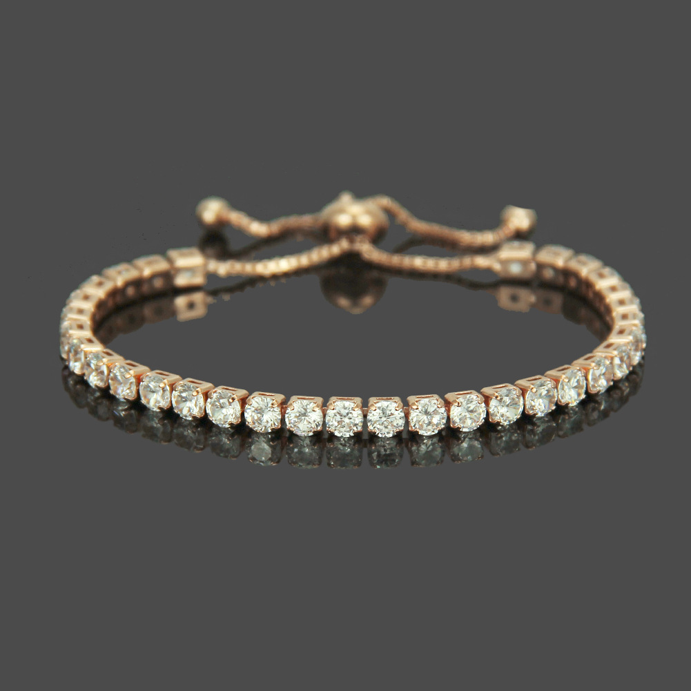 Bracelet Women Gold/Silver CZ Shiny Designer Adjustable Bracelets Women Fashion 4mm Snake Bone Tennis Sports Bracelet Girls Jewelry