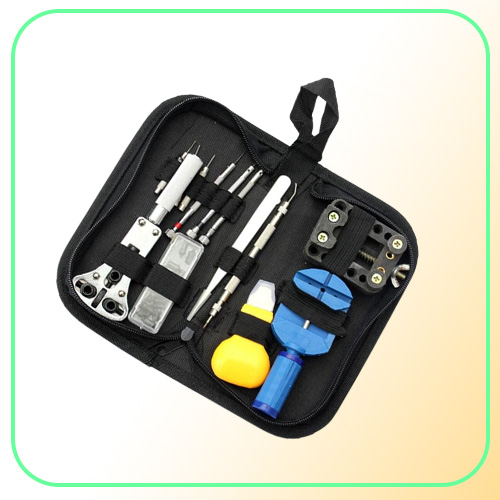 30pcs Watch Tool Set Watch Repair Tools Kit Watch Tools Watchmakers Set With Leather Sheath 13x tools 18x Bits Pins3302