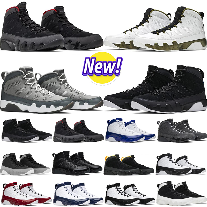 9 IX 9S Men Women Basketball Shoes Bred University Gold Blue Gym Chile Red UNC Cool Particle Grey Racer Blue Statue Anthracite Sport Sneakers