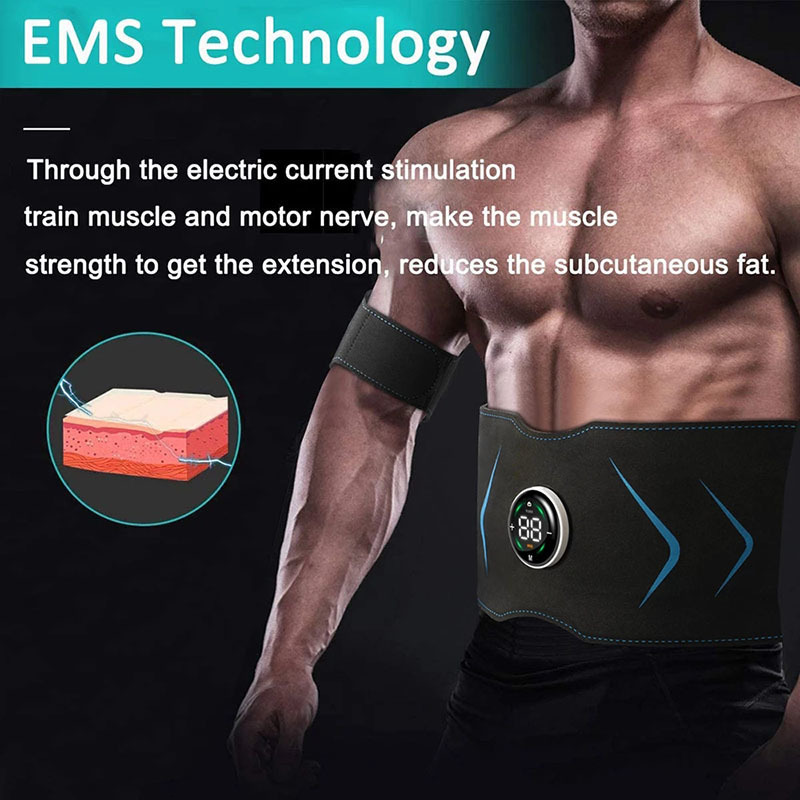 Core Abdominal Trainers Abs Toning Belt EMS Electric Vibration Abdominal Muscle Trainer Waist Body Slimming Fitness Massage Belts For Arm Leg Workout 