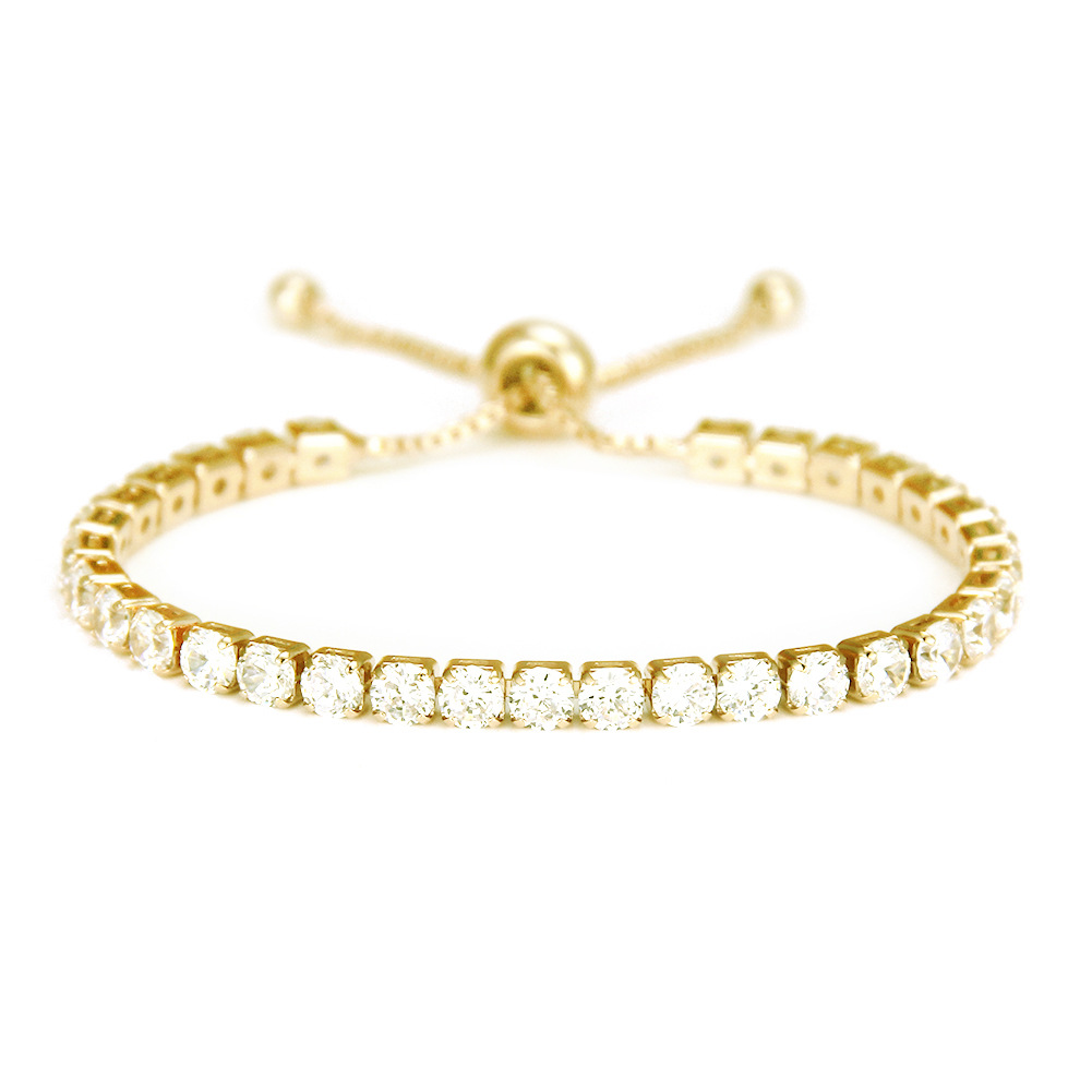 Bracelet Women Gold/Silver CZ Shiny Designer Adjustable Bracelets Women Fashion 4mm Snake Bone Tennis Sports Bracelet Girls Jewelry