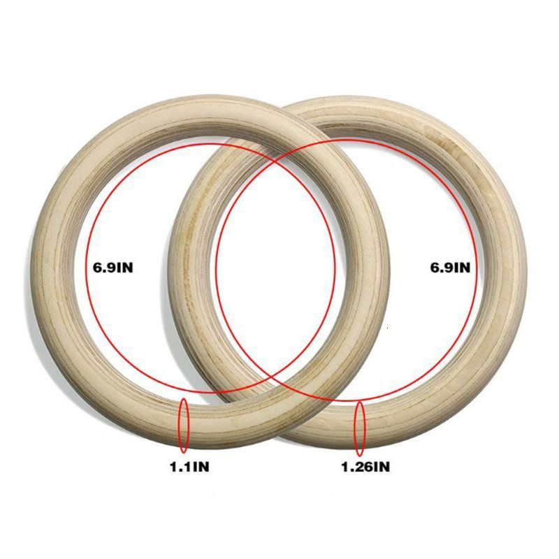Gymnastic Rings 1Pc 2832mm Wooden Gym Ring Gymnastic Exercise Fitness Heavy Duty Gym Pull Ups Muscle Training Ring for CrossTraining Workout 230808