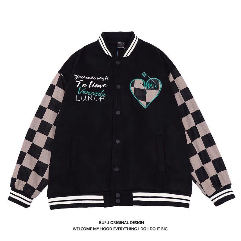 Womens Jackets Spring Bomber Letter Print Embroidery Baseball Jacket Vintage Loose Streetwear Stitching Coats 230808