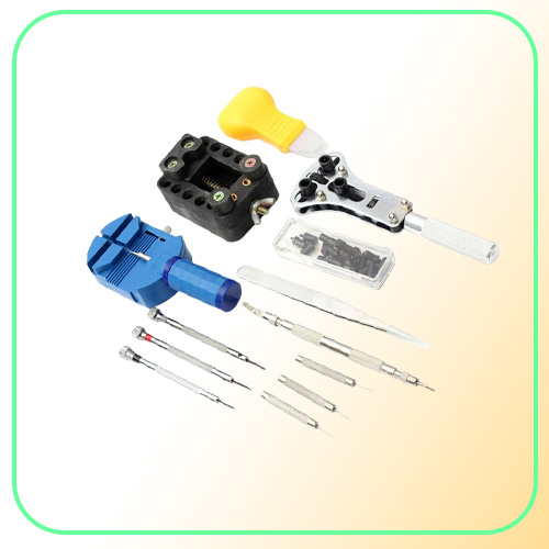 30pcs Watch Tool Set Watch Repair Tools Kit Watch Tools Watchmakers Set With Leather Sheath 13x tools 18x Bits Pins3302
