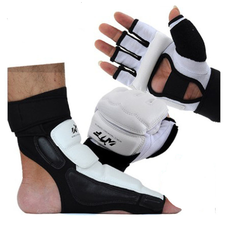 Protective Gear WTF Approve Taekwondo Palm Foot Protector Guard Karate Hand Foot Gloves guard Kickboxing boot Palm Ankle protect Suit Gear 230808