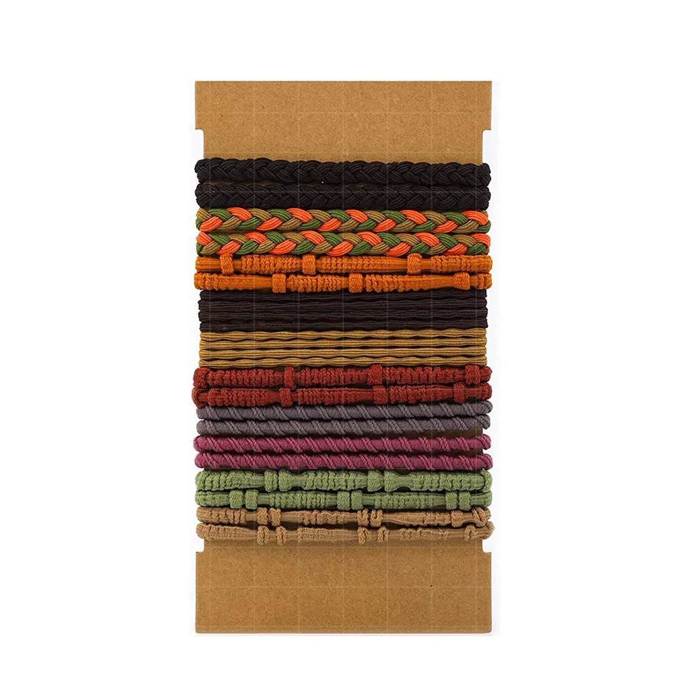 Fashion Wholesale Cute Bracelet Hair Ties Headbands Colorful No Damage Hair Elastic Ponytail Holder Rubber Band for Girls Women