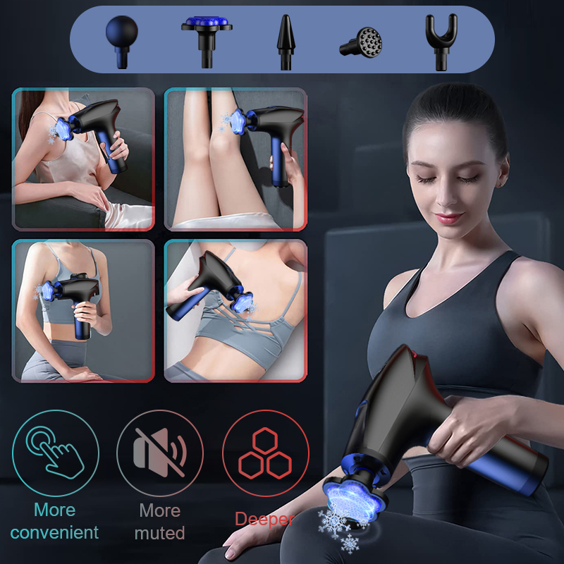 Full Body Massager Portable Massage Gun Percussion Pistol Massager Professional Deep Muscle Massager For Body Neck Back Relaxation Fitness Slimming 23