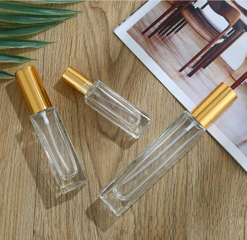 wholesale 10ml square high grade glass perfume bottle cosmetic pressed spray bottle mini portable dispensing jar wholesale2022 LL
