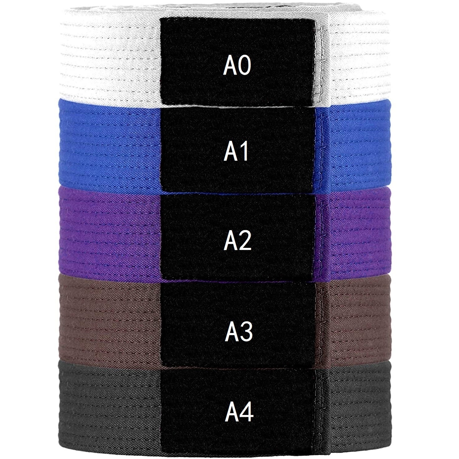 Protective Gear Brazilian Jiu Jitsu BJJ Belts 215cm - 315cm Adult A0 A1 A2 A3 A4 Black Brown Purple Blue White Free Embroidery Name 230808
