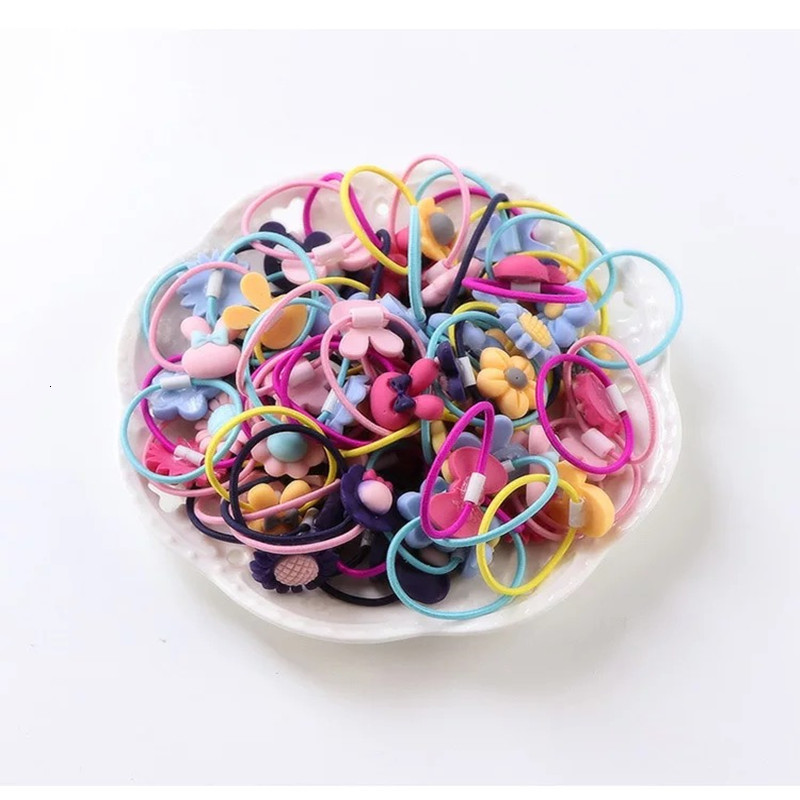 Hair Accessories 40Pcs Lot Girls Gift Box Elastic Bands Flower Clip Bows Headband Hairband Cute Hairbands for Kids 230808