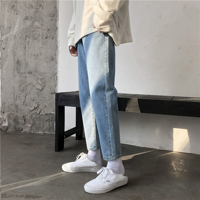 Mens Jeans Raw edge jeans mens and womens trend hiphop tassel stitching denim pants trendy high street Harajuku style loose trousers 230809