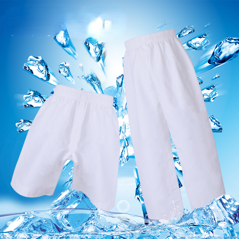 Protective Gear Taekwondo Pants Adult Children's White Black Polyester Cotton Pants Shorts Kids Breathable Lightweight Pants Sports Trousers Boy 
