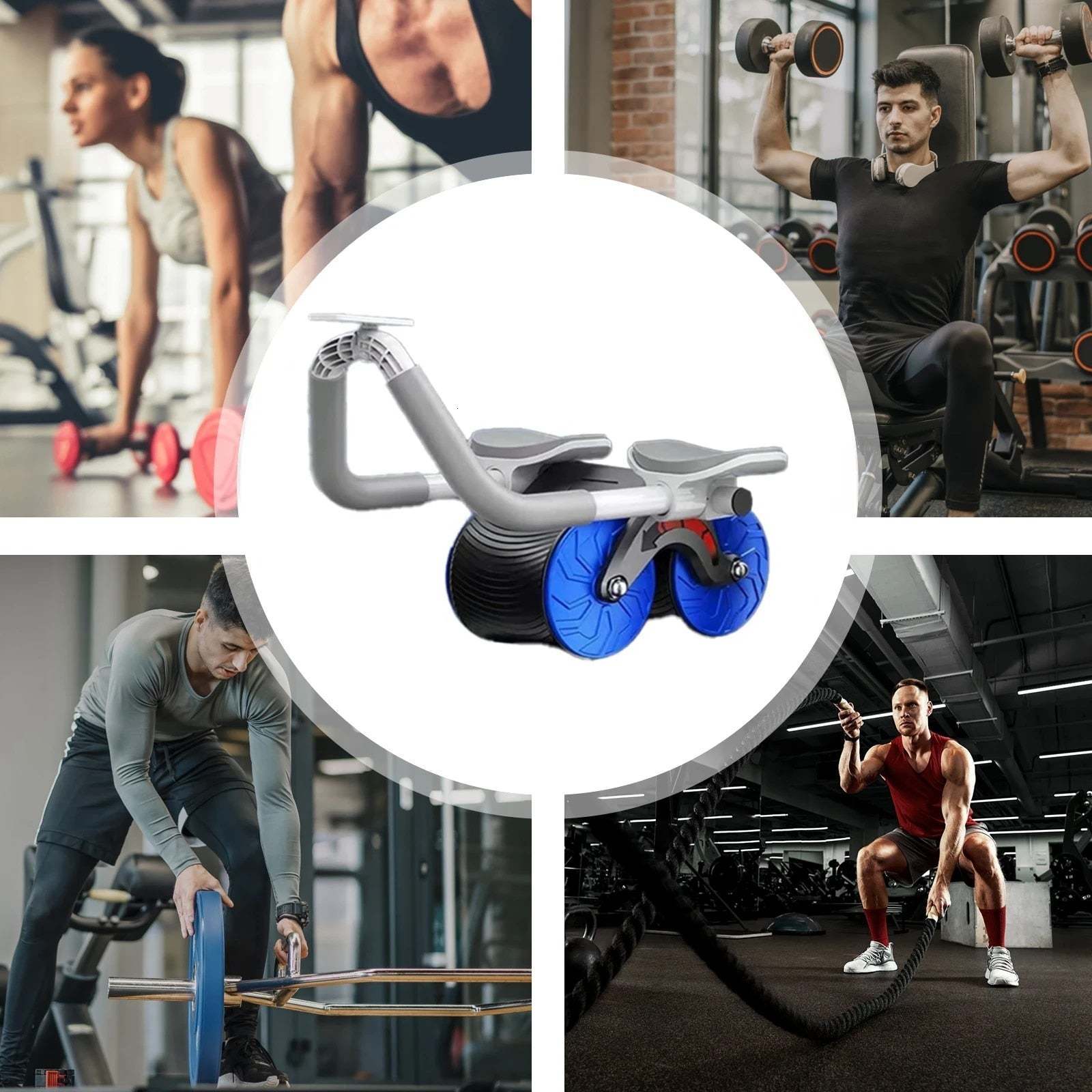 Core Abdominal Trainers Automatic Rebound Ab Abdominal Exercise Roller With Elbow Support And Timer Wheel Core Exercise Equipment For Home Workout 230