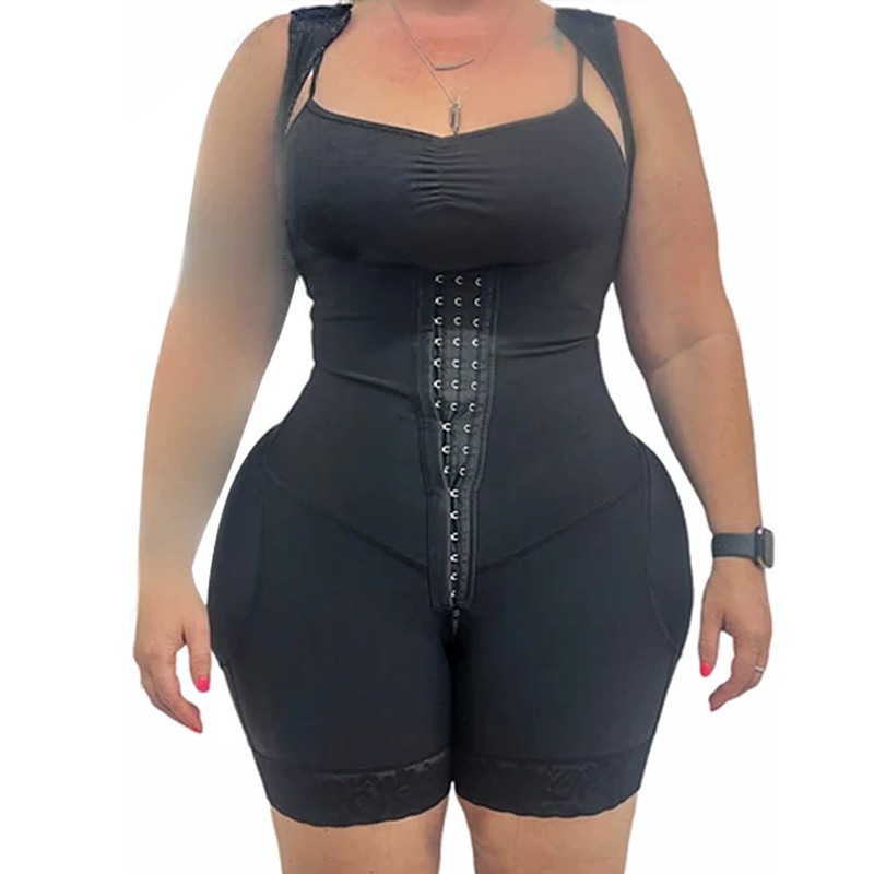 Waist Tummy Shaper Women's Shapewear Charming Curves Elastic Mesh Fabric Slimming Waist Trainer Butt Lifter Lace Body Shaper Fajas Colombianas 23
