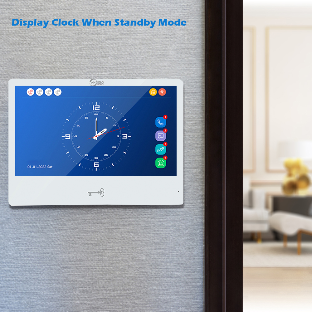 latest anjielosmart 10 inch touch monitor with antithef ir vision doorbell camera video doorphone system for home apartment