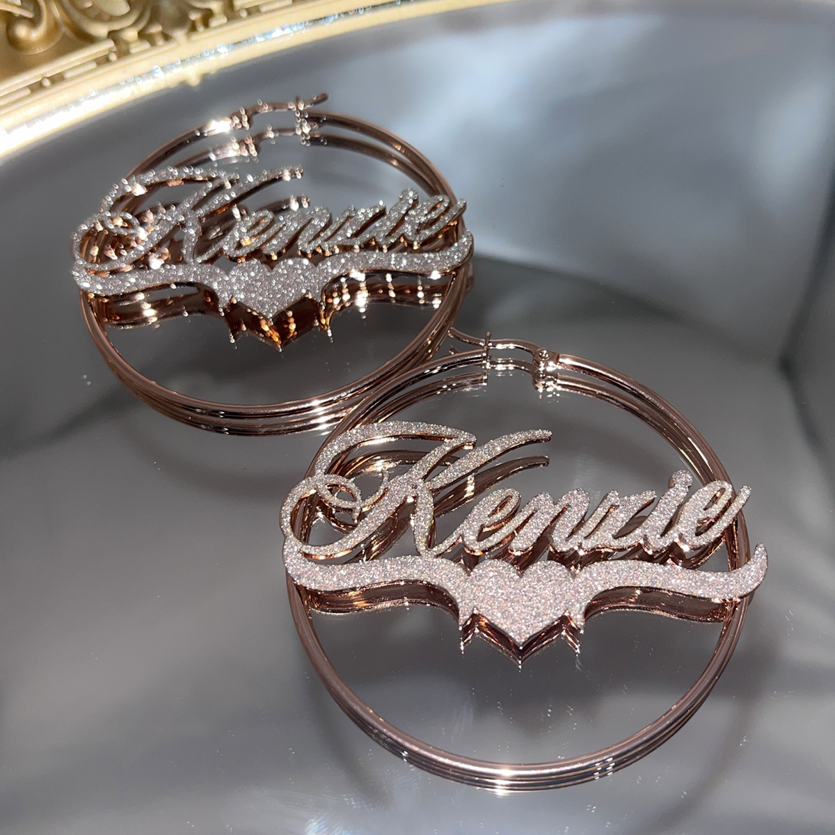 Hoop Huggie Custom Name Hoop Earrings Personalized Stainless Steel Bling Name Earrings Colorful Big Hoops Earring for Women Jewelry Gift 230808