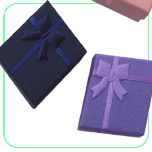 Whole 48pcslot Fashion Jewelry Box Multi colors Rings Box Jewelry Gift Packaging Earrings Holder Case 443CM