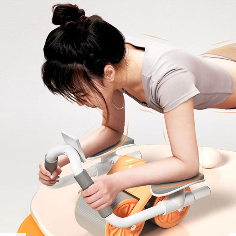 Integrated Fitness Equip Plank Trainer Push Up Healthy Abdominal Wheel Automatic Rebound Abdominal Muscle Training Household Model Roller 230808