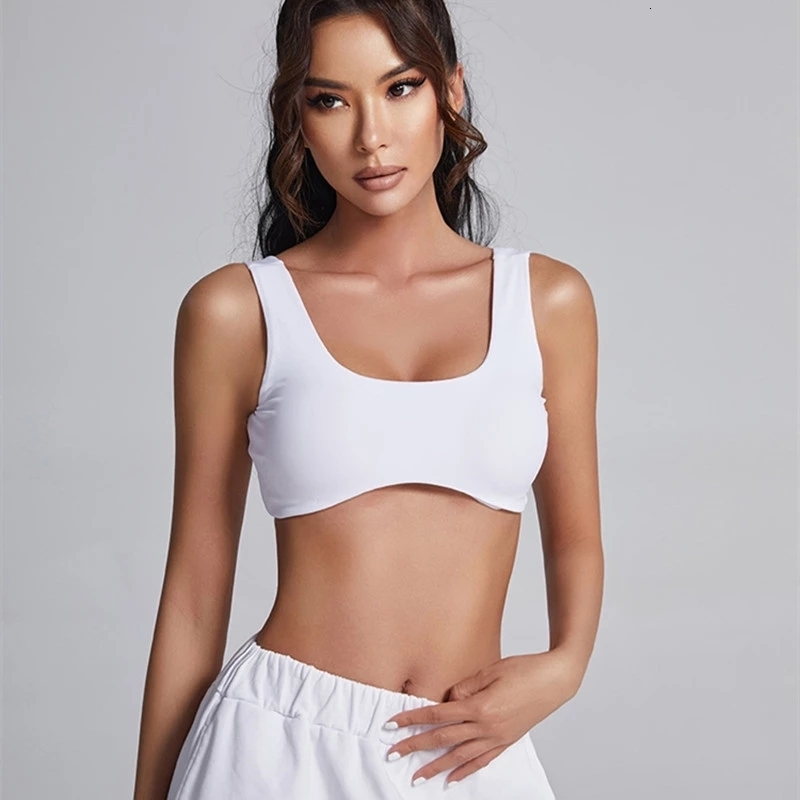 Waist Tummy Shaper Yushuhua Yoga Bra Curved Hem Sports Bra Women Shockproof Fitness Running Vest Gym push ups Bra Female Sports Underwear 230808