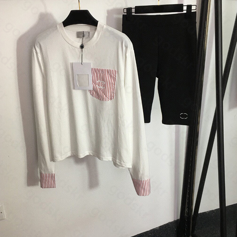 Women Tracksuit Long Sleeve T Shirt Streak Pullover Top Sports Hoodie High Waisted Tights Blouse Set