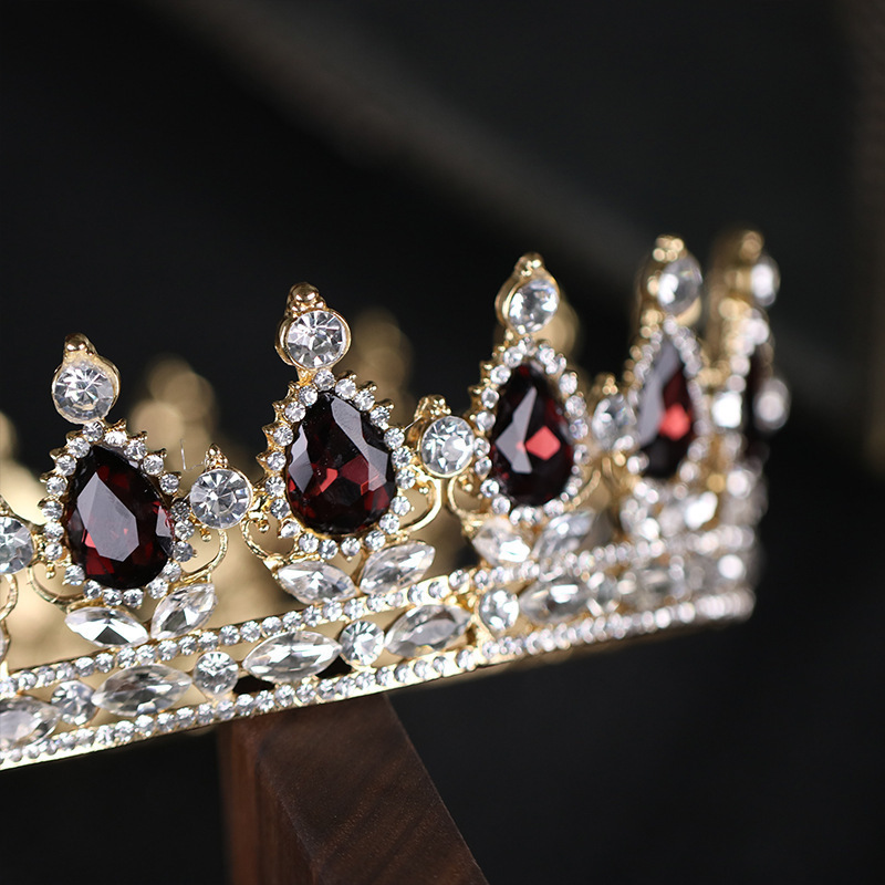 Wedding Hair Jewelry Silver Full Round Colorful Blue Crystal Pageant Queen Crowns King Queen Mixed Golden Pink Crowns Unisex 230808