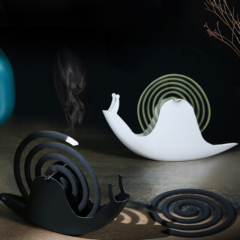 Novelty Items Creative Mosquito Coil Holder With Tray Nordic Style Spiral Summer Day Iron Mosquito Repellent Incenses Rack Plate Home Decor 230809