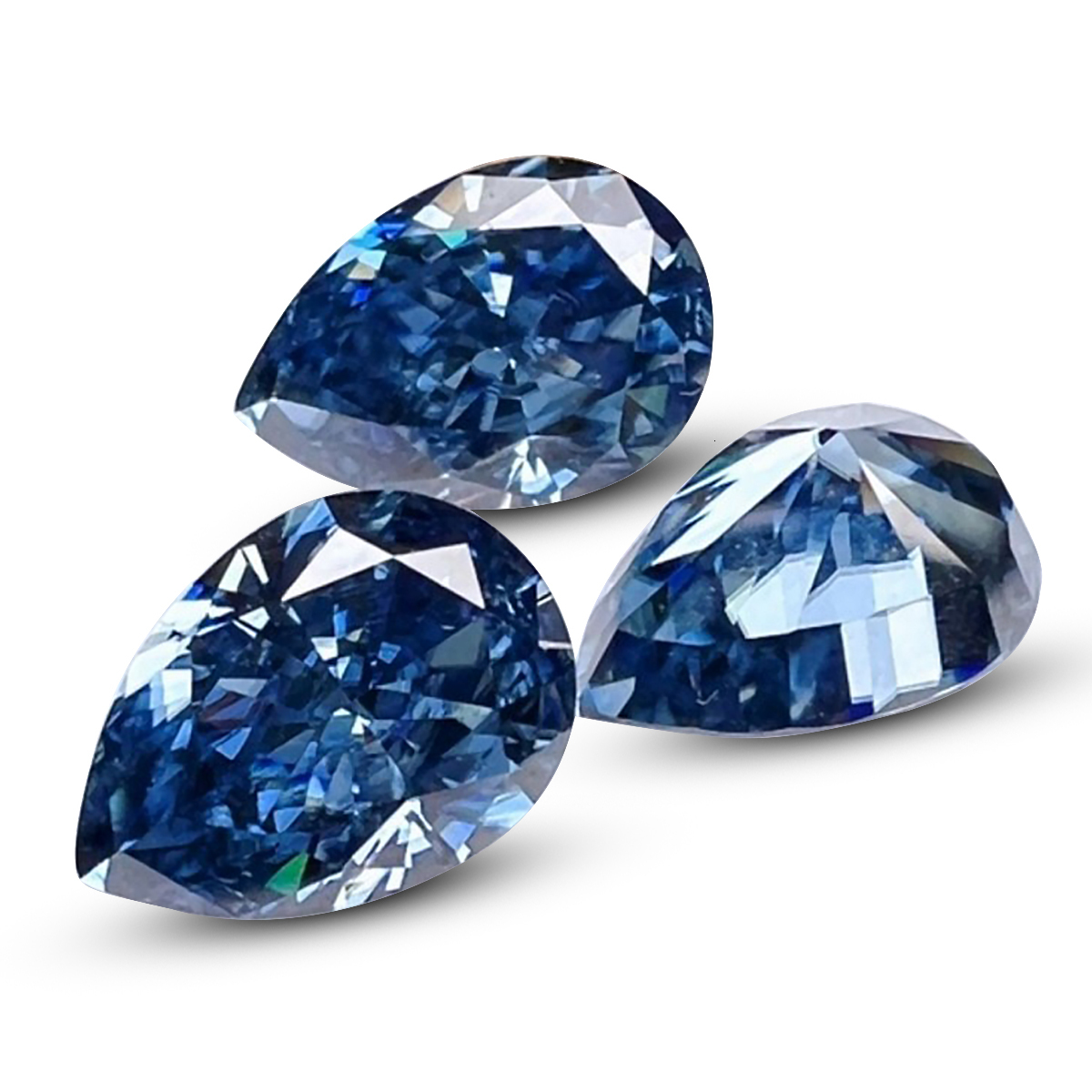 Loose Diamonds Blue Loose 100% Real Lab Gemstone Stones For Women Jewelry Diamond Ring Material GRA RoundPearEmeraldCushion Cut 230808