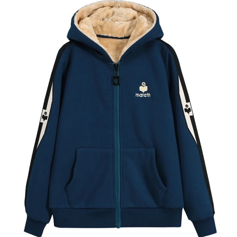 Women's Hoodies Sweatshirts Casual Loose Zip Up Short Fleece Jacket Women Autumn Korean Long Sleeve Hooded Sweatshirt Streetwear Fashion Sports H