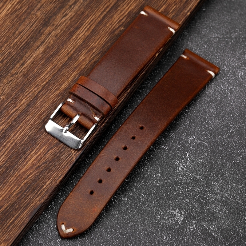 Watch Bands Cow Leather Watchband 18mm 19mm 20mm 21mm 22mm Vintage Leather Men Women Replacement Thin Bracelet Strap Band Watch Accessories 230808