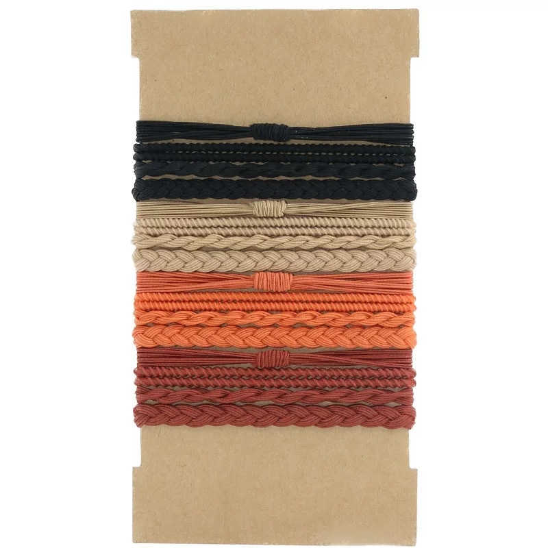 Fashion Wholesale Cute Bracelet Hair Ties Headbands Colorful No Damage Hair Elastic Ponytail Holder Rubber Band for Girls Women