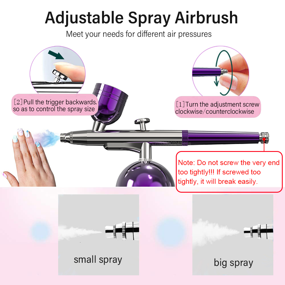 Airbrush Tattoo Supplies Airbrush Portable Air Brush With Compressor Kit Mini Nano Spray Gun for Nail Art Manicure Makeup Paint Tattoo 230808
