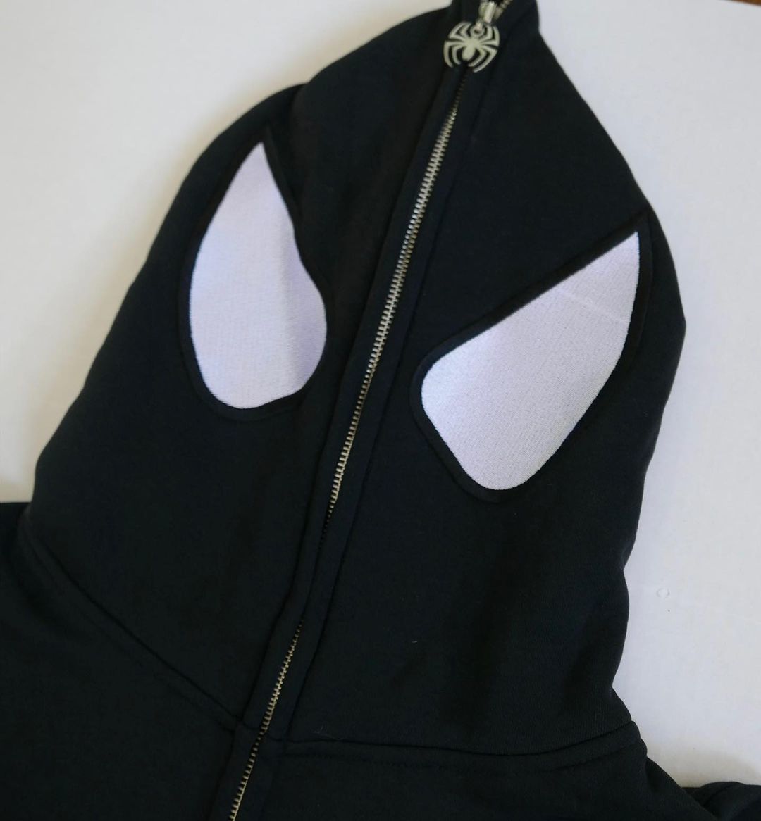 Men's Hoodies Sweatshirts Harajuku Fashion Y2K Oversized Coat Personality Spider Print Women's Hoodie Punk Couple Full Zip Up Tops Kawaii Cl