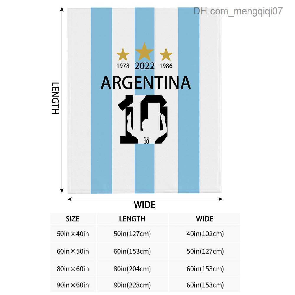 Blankets Swaddling Argentine flag national football team Keepsake flannelette sofa blanket suitable for all seasons Z230809