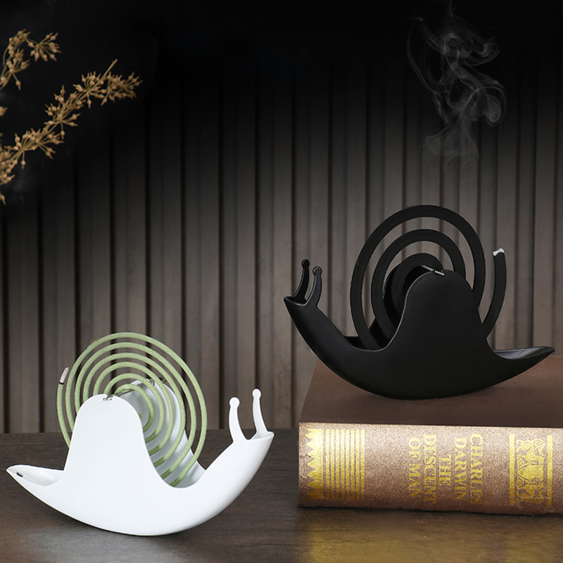 Novelty Items Creative Mosquito Coil Holder With Tray Nordic Style Spiral Summer Day Iron Mosquito Repellent Incenses Rack Plate Home Decor 230809