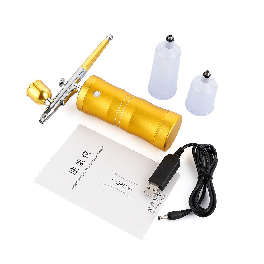 Airbrush Tattoo Supplies 0.4mm Mini Air Compressor Kit Air-Brush Paint Spray Gun Airbrush For Nail Art Tattoo Craft Cake Nano Fog Mist Sprayer Skin Ca
