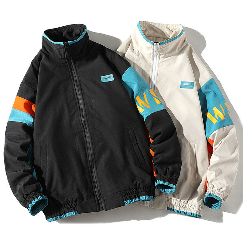 Mens Jackets Bomber Jacket Men Letter Printed Outerwear Streetwear Varsity Plus Size Loose Windbreaker Unisex Coats Male Clothing 230809